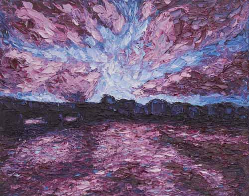 Сумерки над водой. Масло, холст, 50×40 см